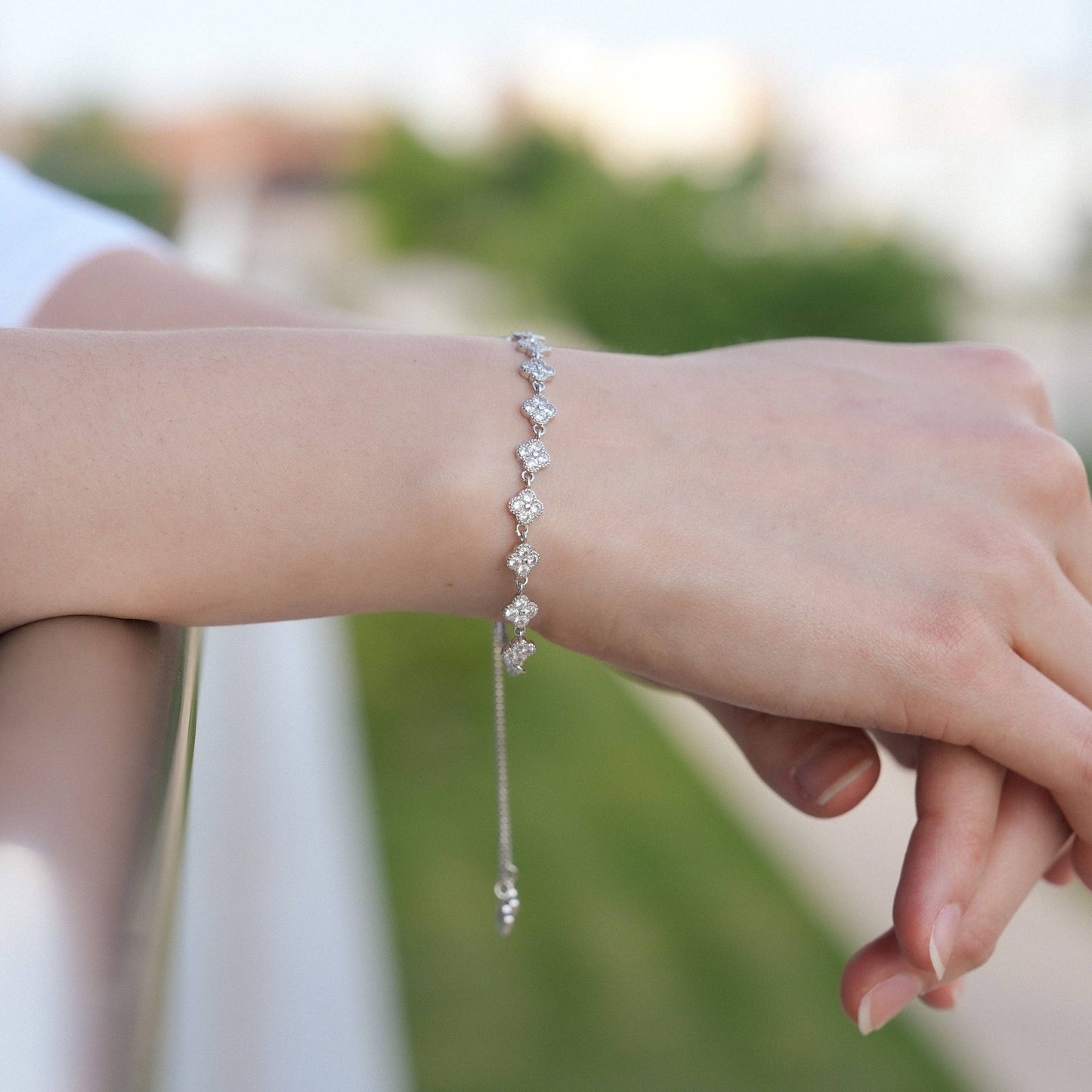 Bracelet ajustable trèfle