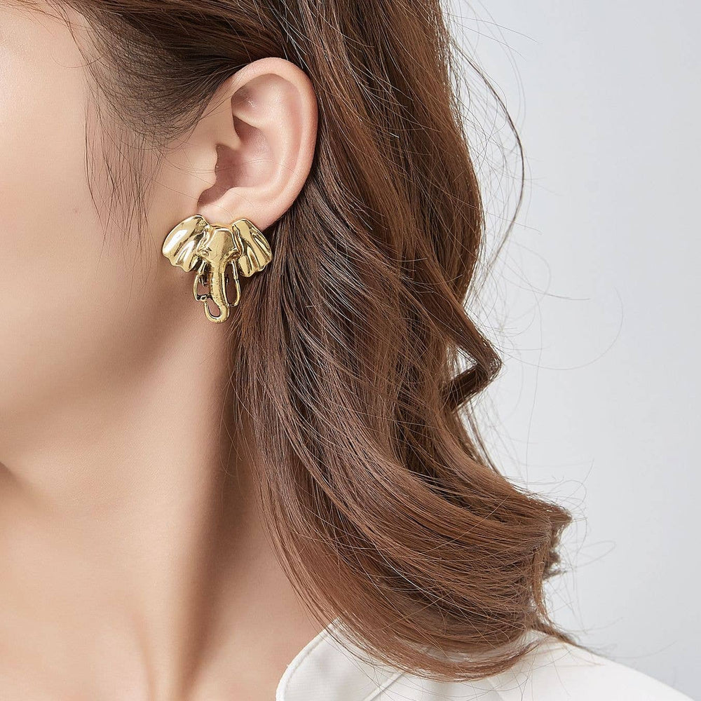 Boucles d'oreilles clips Eléphant