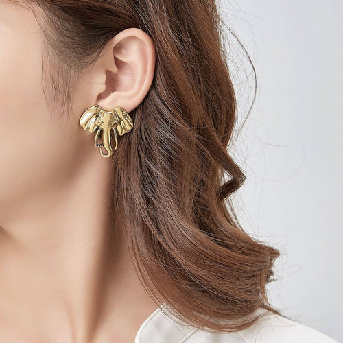 Boucles d'oreilles clips Eléphant