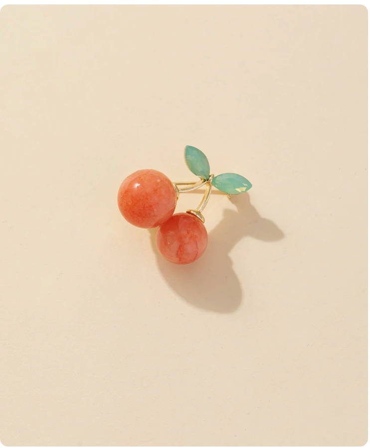 Broche Cerises Gourmandes