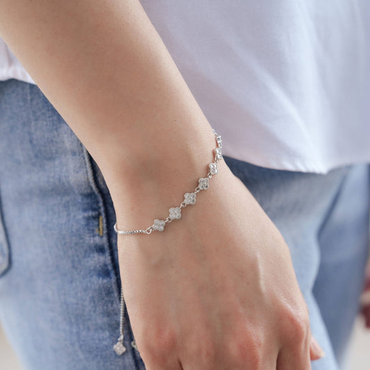 Bracelet ajustable trèfle
