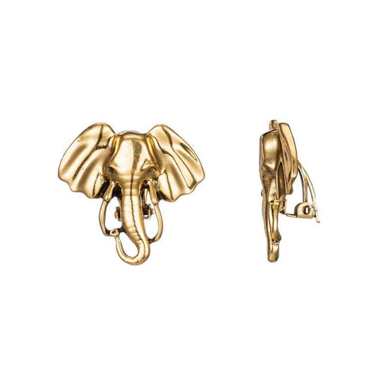 Boucles d'oreilles clips Eléphant